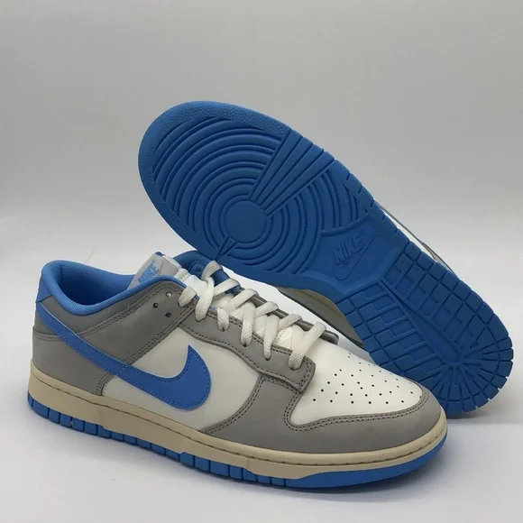 USED Nike Dunk Low Athletic Department Light Grey/Blue/Yellow FN7488-133 No Box - Picture 1 of 9